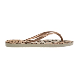 Chinelo Havaianas Slim Animals Feminino Bege