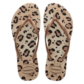 Chinelo Havaianas Slim Animals Feminino Bege