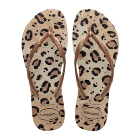 Chinelo Havaianas Slim Animals Feminino Bege