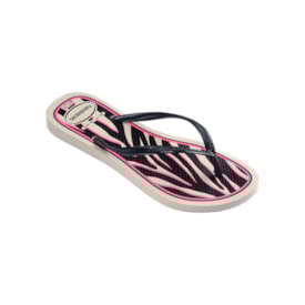 Chinelo Havaianas Slim Animals Feminino Cinza Dark Metalico