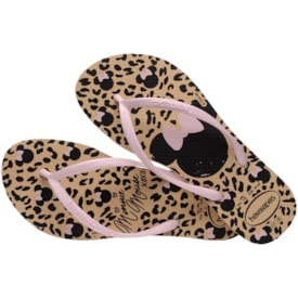 Chinelo Havaianas Slim Disney Feminina Dourado