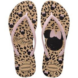 Chinelo Havaianas Slim Disney Feminina Dourado
