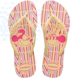 Chinelo Havaianas Slim Disney Feminino Buttercream