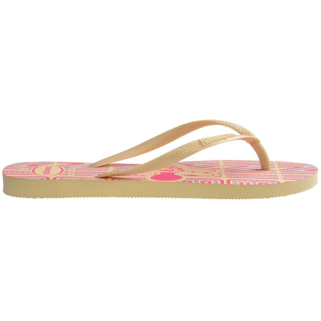 Chinelo Havaianas Slim Disney Feminino Buttercream