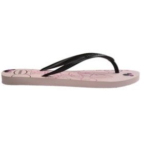 Chinelo Havaianas Slim Disney Feminino Rosa Peonia