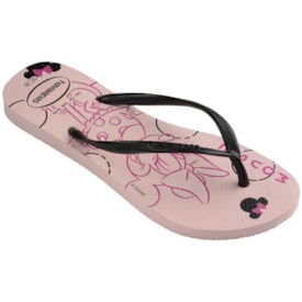 Chinelo Havaianas Slim Disney Feminino Rosa Peonia