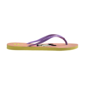 Chinelo Havaianas Slim Disney Infantil Feminino Amarelo Pixel