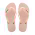 Chinelo Havaianas Slim Gliter Flourish Feminina Rosa Macaron