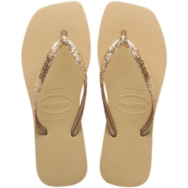 Chinelo Havaianas Slim Glitter Feminino Areia