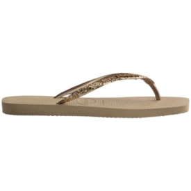 Chinelo Havaianas Slim Glitter Feminino Areia