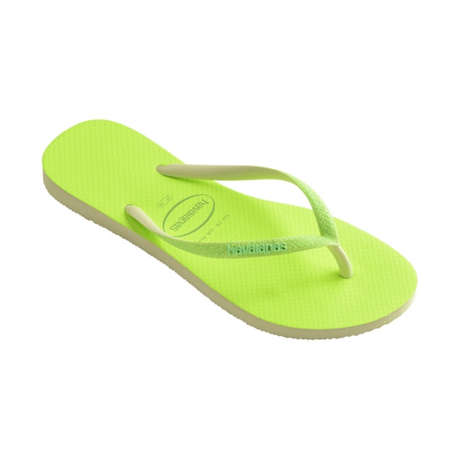 Chinelo Havaianas Slim Glitter Neon Feminino Lima