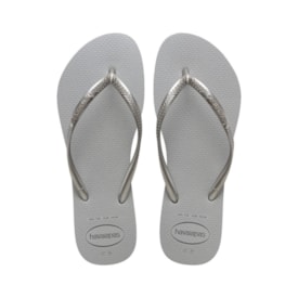 Chinelo Havaianas Slim Gloss Feminino Cinza Gelo