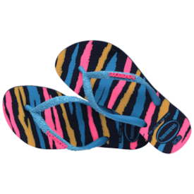 Chinelo Havaianas Slim Gritter Ii Feminina Infantil Marinho