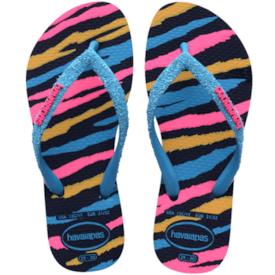 Chinelo Havaianas Slim Gritter Ii Feminina Infantil Marinho