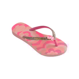 Chinelo Havaianas Slim Gritter Ii Feminina Infantil Rosa Flux