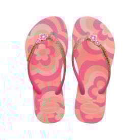Chinelo Havaianas Slim Gritter Ii Feminina Infantil Rosa Flux