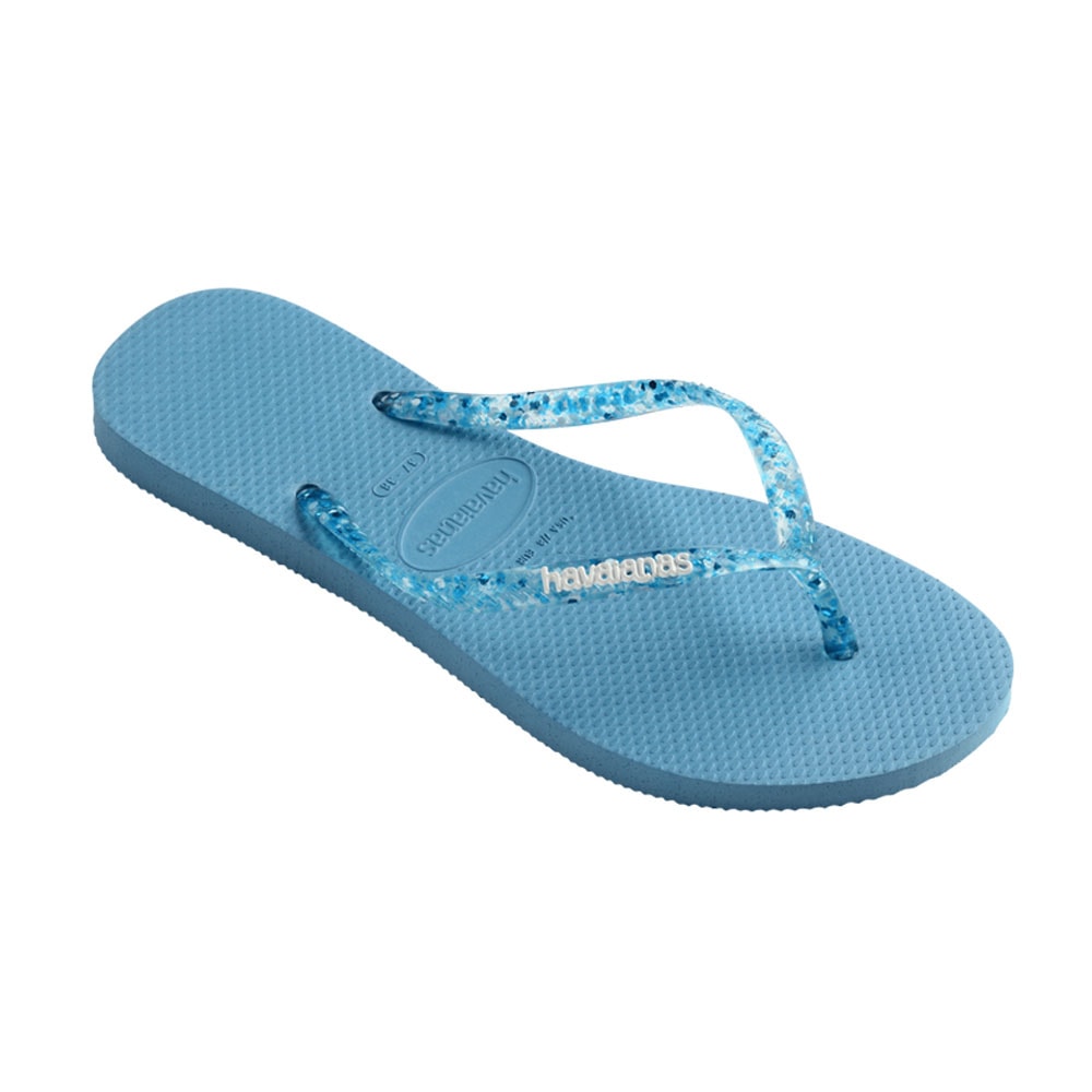 Chinelo Havaianas Slim Metallic Feminina Azul Tranquilidade Lumman