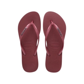 Chinelo Havaianas Slim Metallic Feminino Amaranto