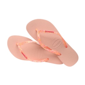 Chinelo Havaianas Slim Metallic Feminino Rosa