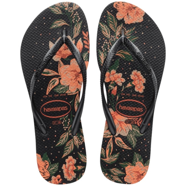 Chinelo Havaianas Slim Organic Feminino Preto