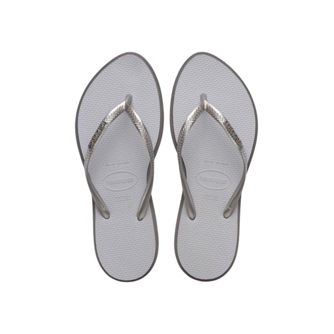 Chinelo Havaianas Slim Point Cinza Aco