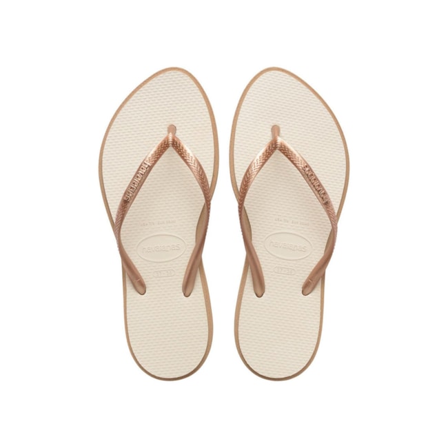 Chinelo Havaianas Slim Point Rose Gold