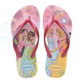 Chinelo Havaianas Slim Princesas Infantil Feminino Rosa Glow