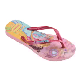 Chinelo Havaianas Slim Princesas Infantil Feminino Rosa Glow