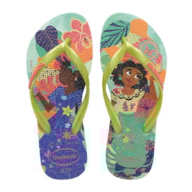 Chinelo Havaianas Slim Princesas Infantil Feminino Verde Matcha