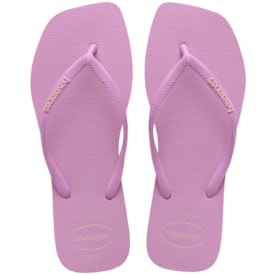 Chinelo Havaianas Slim Quare Logo Pop Feminino Lavanda Fresh