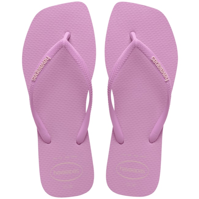 Chinelo Havaianas Slim Quare Logo Pop Feminino Lavanda Fresh