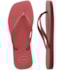Chinelo Havaianas Slim Quare Logo Pop Feminino Pau Brasil
