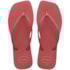 Chinelo Havaianas Slim Quare Logo Pop Feminino Pau Brasil