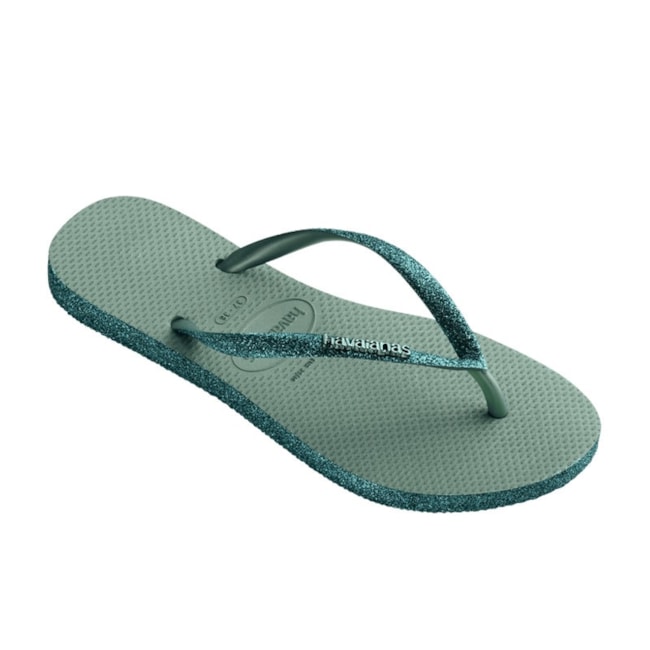 Chinelo Havaianas Slim Sparkle II Feminino Argila