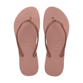 Chinelo Havaianas Slim Sparkle II Feminino Rosa Crocus