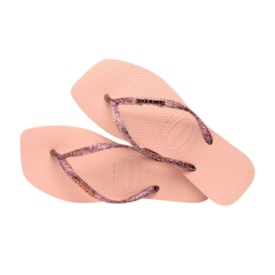 Chinelo Havaianas Slim Square Feminina  Rosa Ballet