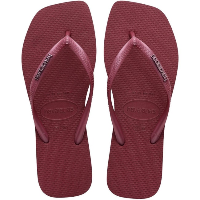 Chinelo Havaianas Slim Square Feminino Amaranto