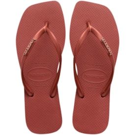 Chinelo Havaianas Slim Square Feminino Mogno
