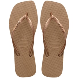Chinelo Havaianas Slim Square Feminino Rose Gold