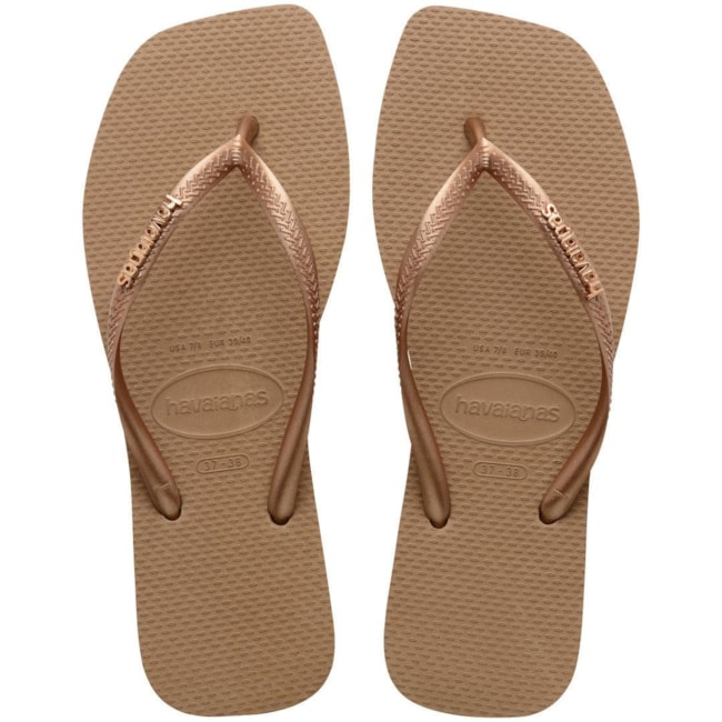 Chinelo Havaianas Slim Square Feminino Rose Gold