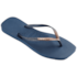 Chinelo Havaianas Slim Square Glitter Feminino Azul Indigo