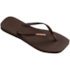 Chinelo Havaianas Slim Square Glitter Feminino Cafe