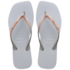 Chinelo Havaianas Slim Square Glitter Feminino Cinza Gelo