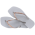 Chinelo Havaianas Slim Square Glitter Feminino Cinza Gelo