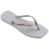 Chinelo Havaianas Slim Square Glitter Feminino Cinza Gelo