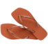Chinelo Havaianas Slim Square Glitter Feminino Laranja Cerrado