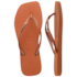 Chinelo Havaianas Slim Square Glitter Feminino Laranja Cerrado