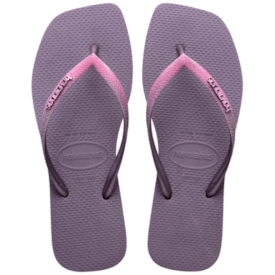 Chinelo Havaianas Slim Square Glitter Feminino Malva