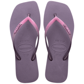 Chinelo Havaianas Slim Square Glitter Feminino Malva