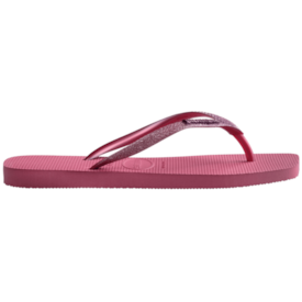 Chinelo Havaianas Slim Square Glitter Feminino Rosa Veludo